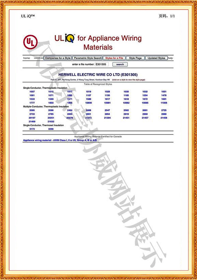 UI Wire Certification Model